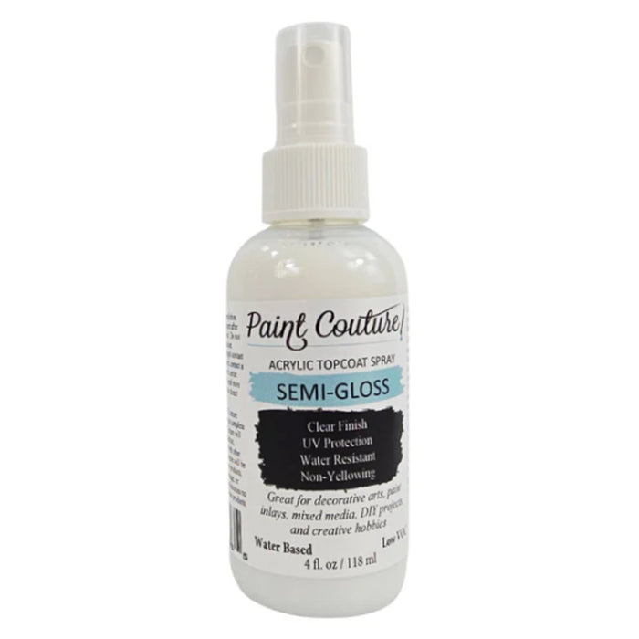 Paint Couture Clear Acrylic Spray - Semi-Gloss Protective Finish