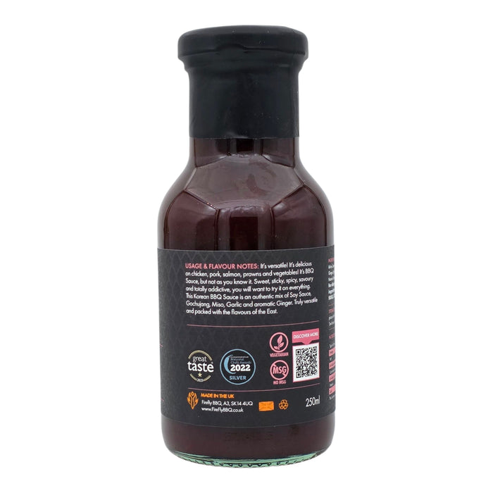 Cherry BBQ Sauce bottle back view with usage notes