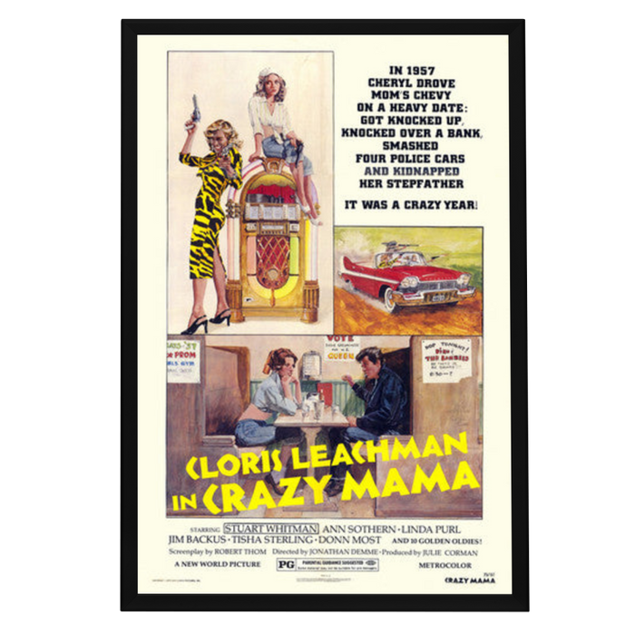 "Crazy Mama" (1975) Framed Movie Poster