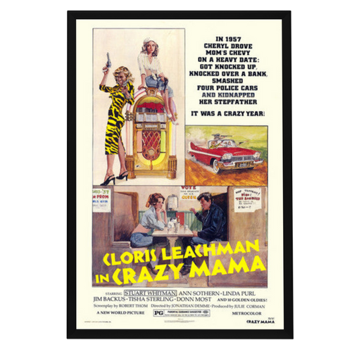 "Crazy Mama" (1975) Framed Movie Poster