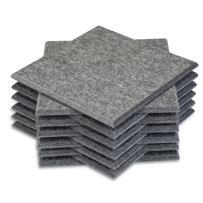 Dark Grey 12pcs Acoustic Panels High Density Soundproof Absorbing Noise Cancellation Wall Decoration & Acoustic Treatment