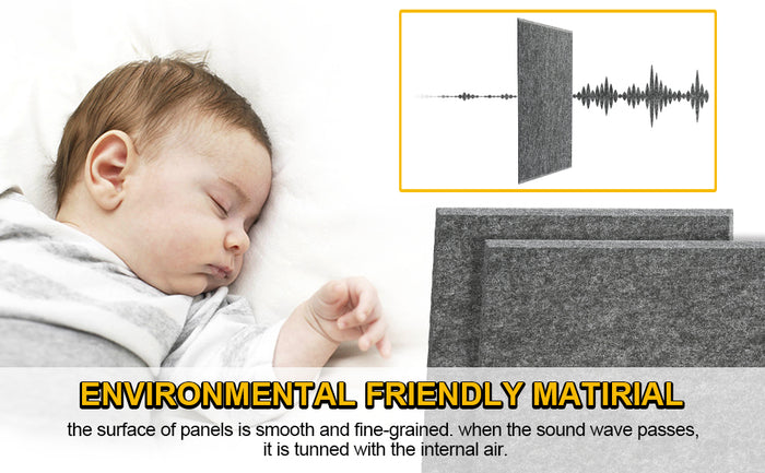 Dark Grey 12pcs Acoustic Panels High Density Soundproof Absorbing Noise Cancellation Wall Decoration & Acoustic Treatment