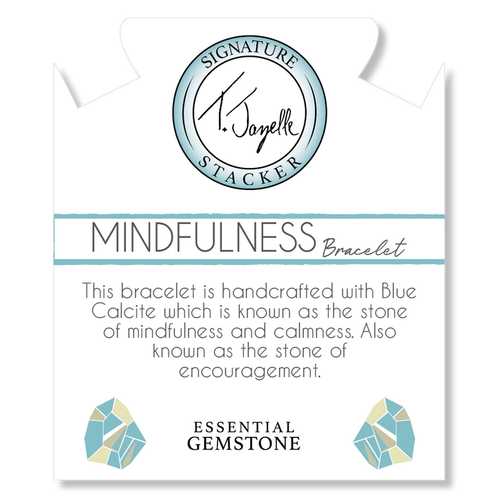 Defining Bracelet- Mindfulness Bracelet with Blue Calcite Gemstones