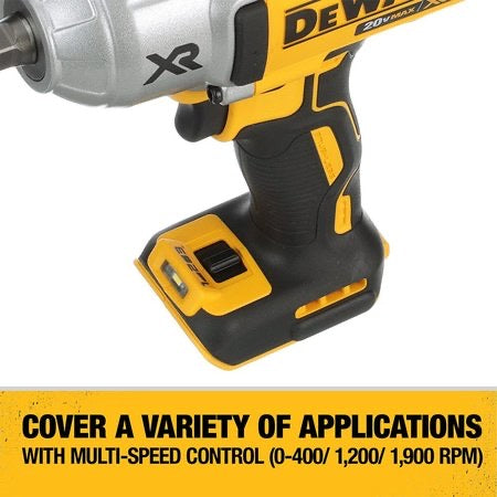 DeWalt 20V MAX* XR® High Torque 1/2 in. Impact Wrench with Detent Pin Anvil (Tool Only)