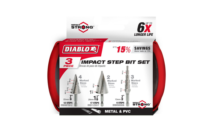 Diablo Tools Impact Strong Step Drill Bit Set