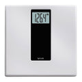 White and black digital body scale with a centered display and Taylor branding