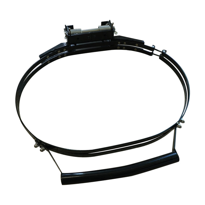 Primo grill hinge kit with black metal hinge and spring mechanism