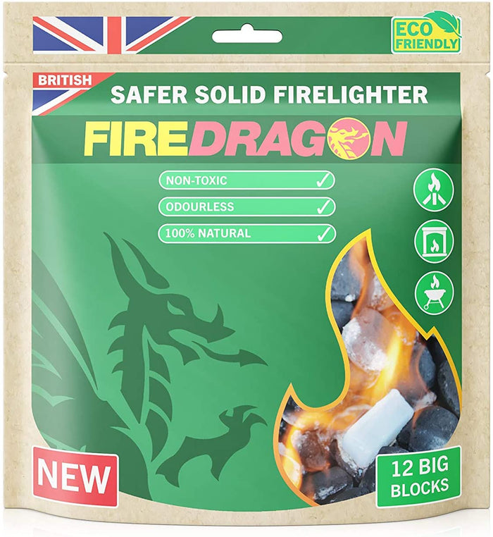 Eco-friendly Fire Dragon firelighter pouch with big blocks