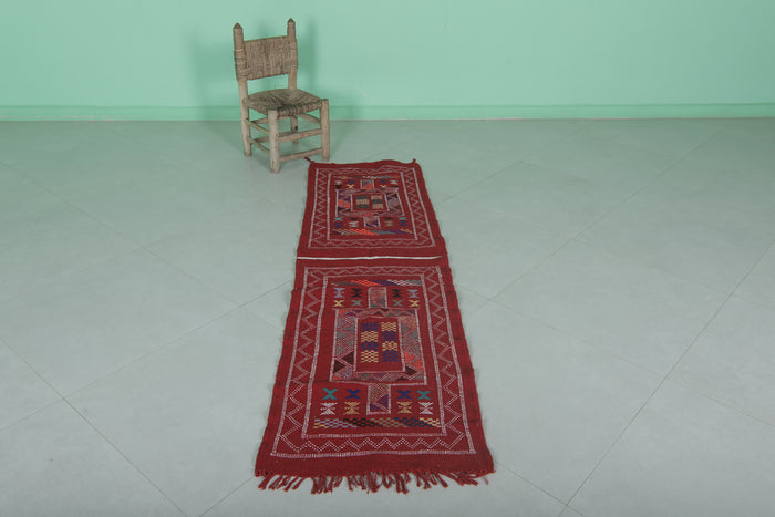 Entryway Runner Rug - 1.8 x 6.5 ft | Handwoven Red Moroccan Rug - moroccan rug