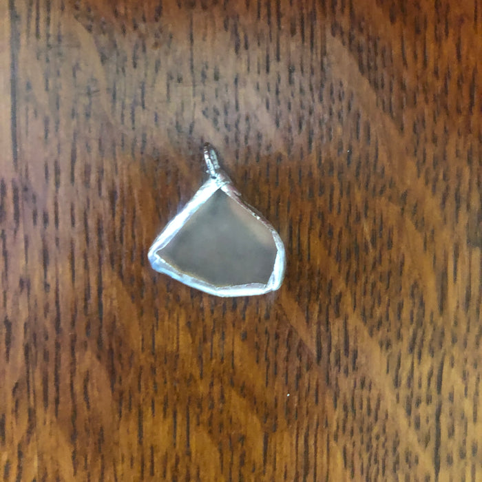 Erie Glass Artisan Made Frosted Pendant 3/4in x 3/4 in Handcrafted Necklace