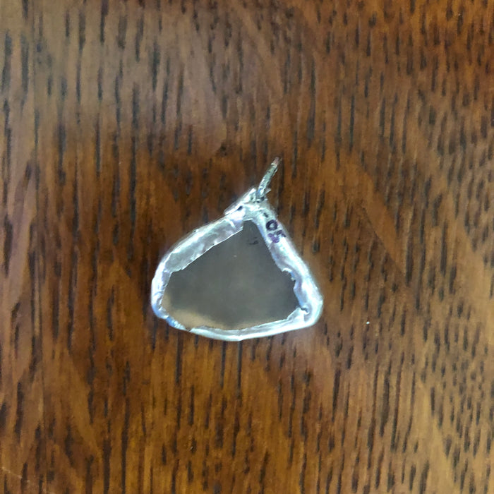 Erie Glass Artisan Made Frosted Pendant 3/4in x 3/4 in Handcrafted Necklace