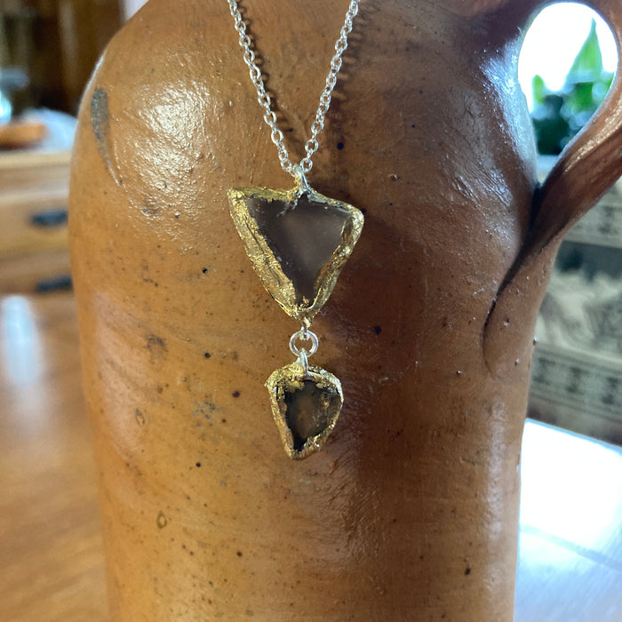 Erie Glass Artisan Made Pendant Frosted Glass Handcrafted Jewelry