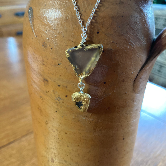 Erie Glass Artisan Made Pendant Frosted Glass Handcrafted Jewelry