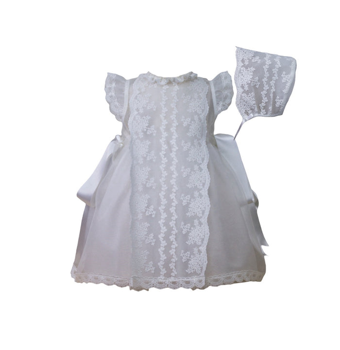 Fatima Off-White 2-piece Handsmocked Dress