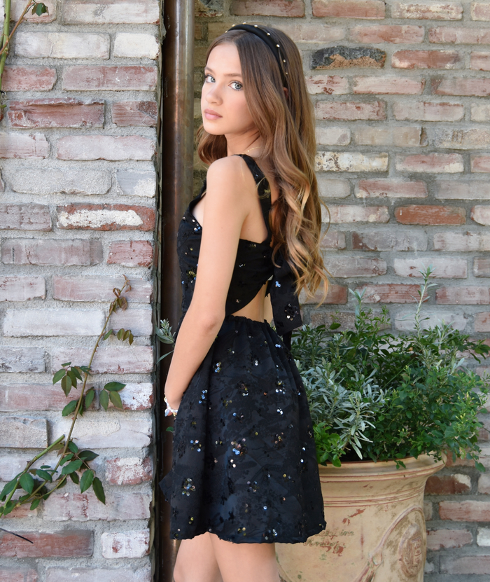 FBZ Girls Aviana Textured Sequin Dress Distressed/seasonal girls FBZ Flowers By Zoe