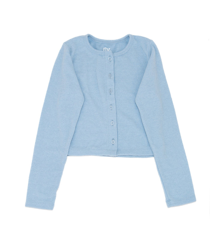 FBZ Girls Binx Hacci Lounge Cardigan Distressed/seasonal girls FBZ Flowers By Zoe Light Blue Y/S (7/8)