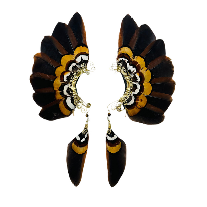 Feather wing cuff Earrings 1130