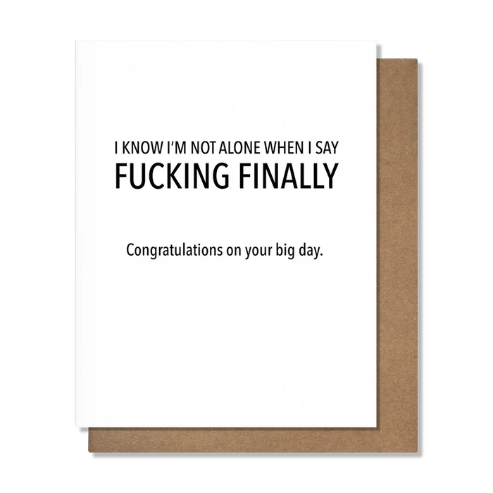 Finally Wedding Card