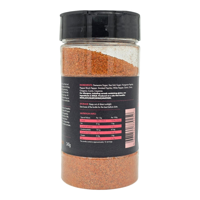Firefly BBQ Rub jar with black lid and label