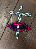 FISH CROSS  BLING PATCH