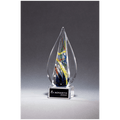 Flame Art Glass Award on Glass Base - 7.125" Tall - Schoppy's Since 1921