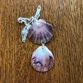 Flat Scallop Artisan Made Pendant Handcrafted Sea Shell Necklace 1.5 in x 3.25 in Mermaid Jewelry
