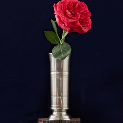 Footed Cylinder Vase