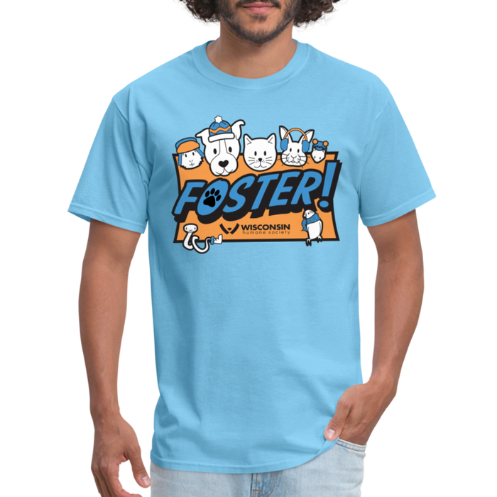 Winter Foster Logo Classic T-Shirt - aquatic blue
