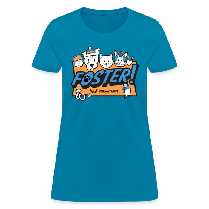 Winter Foster Logo Contoured T-Shirt - turquoise