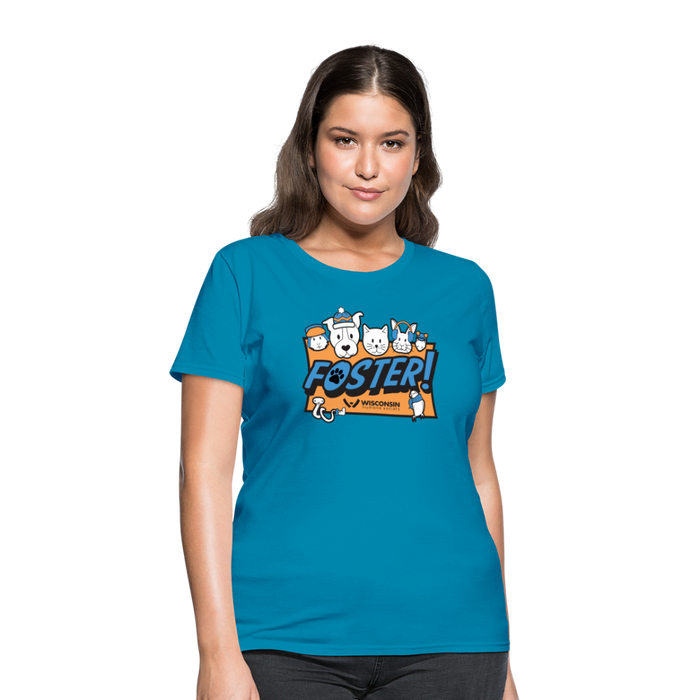 Winter Foster Logo Contoured T-Shirt - turquoise