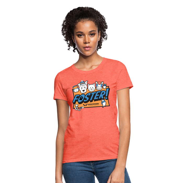 Winter Foster Logo Contoured T-Shirt - heather coral