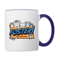 Foster Winter Logo Contrast Coffee Mug - white/cobalt blue