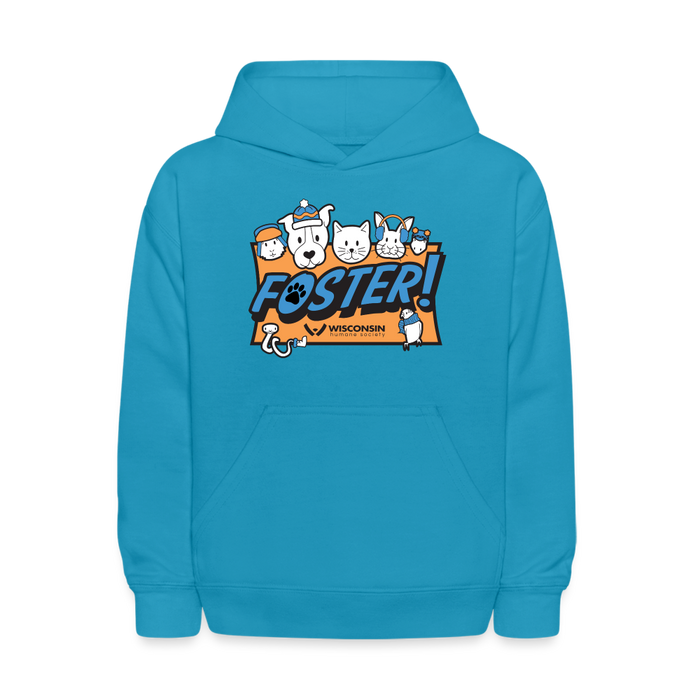 Foster Winter Logo Kids' Hoodie - turquoise