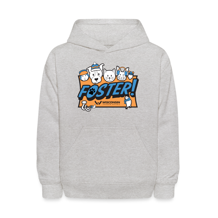 Foster Winter Logo Kids' Hoodie - heather gray