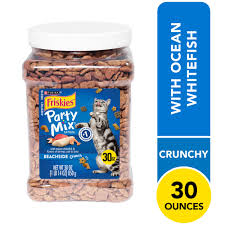 FRISKIES PARTY MIX CAT TREATS 30 oz "Beachside Crunch"