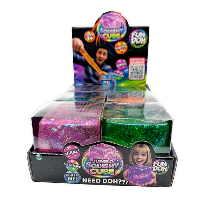 Fun Doh JUMBO Squishy Cube Assortment - 6/Display: