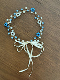 Gaby Pearls Wreath Satin Wrap