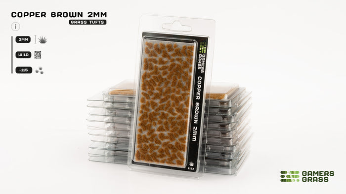 Gamers Grass | Grass Tuft | Copper Brown (2mm)