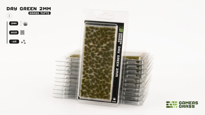 Gamers Grass | Grass Tuft | Dry Green (2mm)