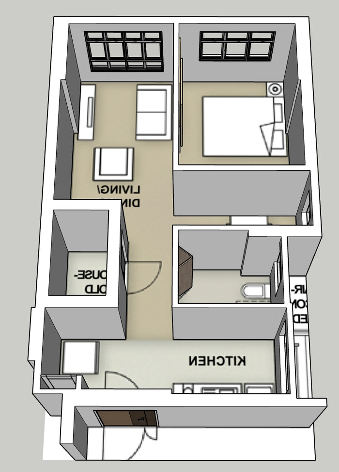 Garden Waterfront I & II @ Tengah 2-room type 2