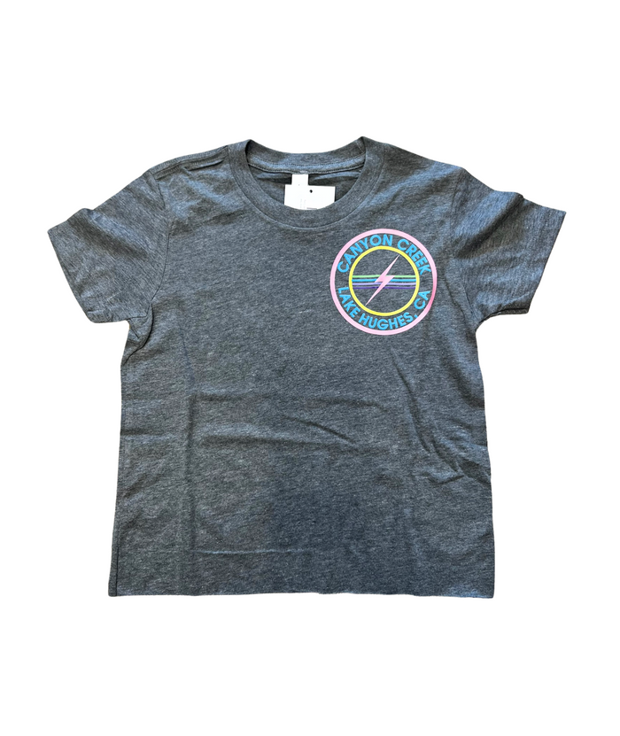 Girls Canyon Creek Nation Stamp Charcoal Grey Camp Tee Distressed/seasonal girls Frankie's Exclusives Charcoal Grey Y/S (6/8)
