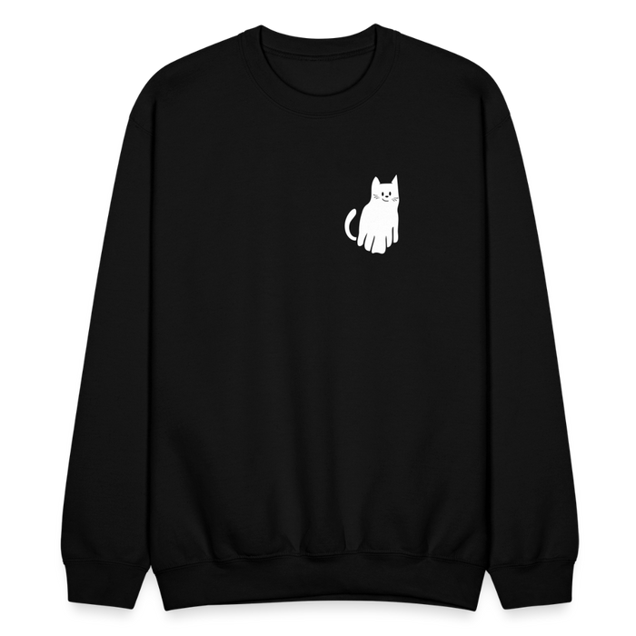 Halloween Costume Cat Crewneck Sweatshirt - black