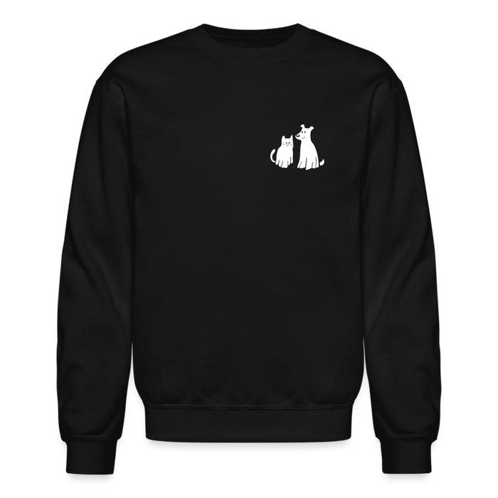 Halloween Costume Dog & Cat Crewneck Sweatshirt - black