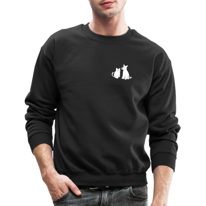 Halloween Costume Dog & Cat Crewneck Sweatshirt - black
