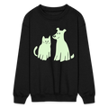 Halloween Costume Glow-in-the-Dark Kids' Crewneck Sweatshirt - black