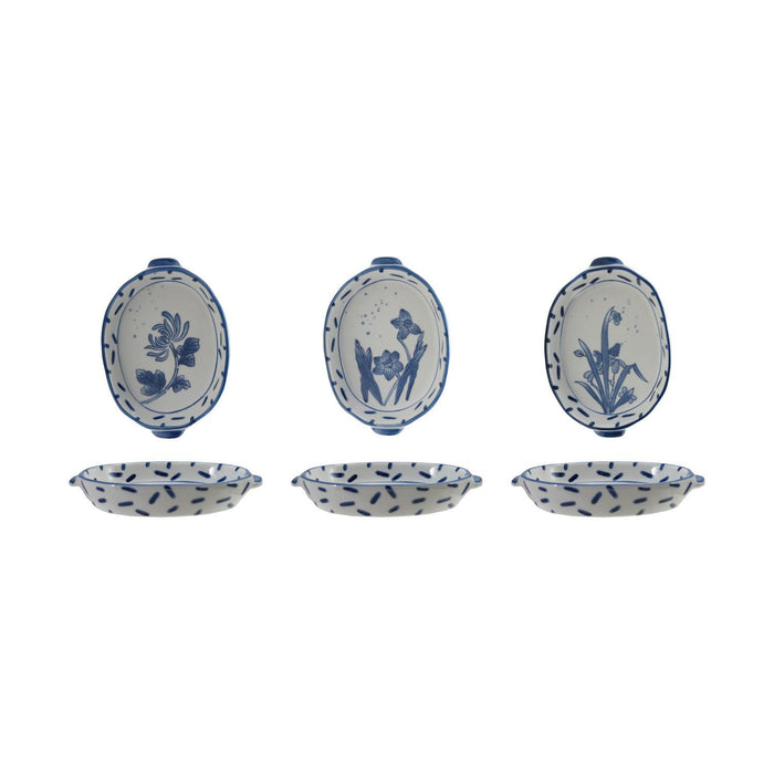 Hand-Painted Stoneware Baker