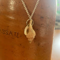 Handcrafted Sea Shell Pendant Necklace | Mermaid Jewelry | 1/2in x 7/8in