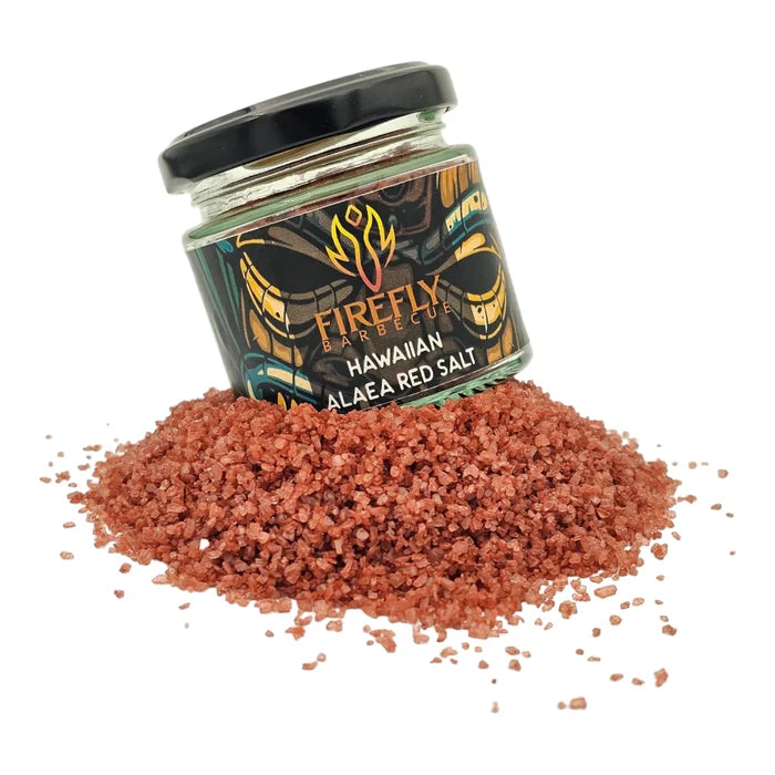 Hawaiian Red Salt in jar with colorful label