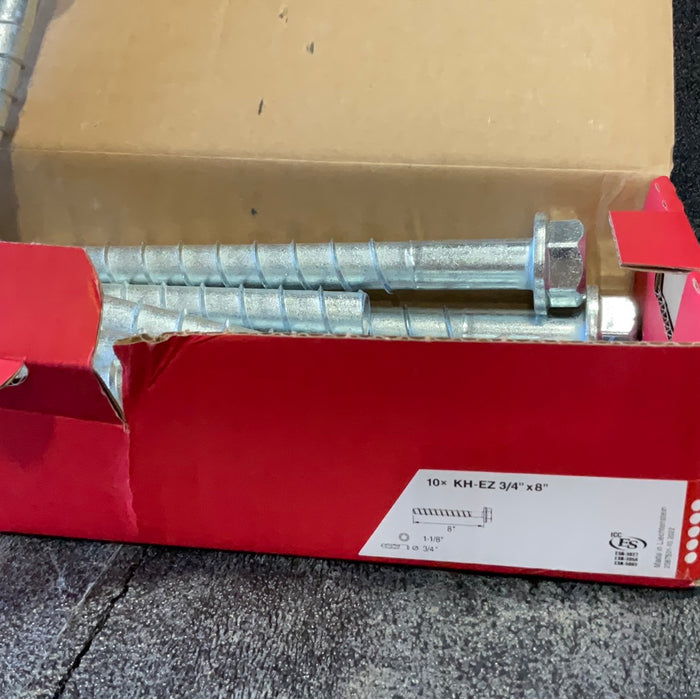 HILTI Screw anchor KH-EZ 3/4" x 8" #418086 (10x)