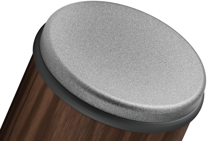Close-up of the top of Horl Walnut Knife Sharpener with textured sharpening surface